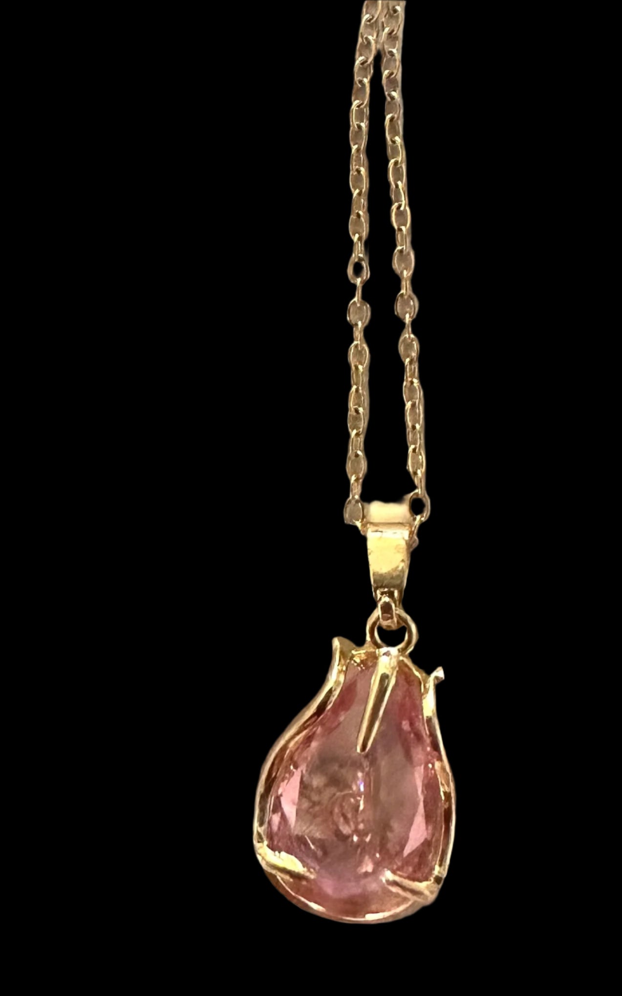 Pink Zircon Pendant Necklace High Quality 18k Gold Plated Stainless Steel- Multiple Designs