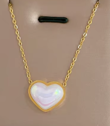 Heart Shaped Pendant Necklaces High Quality 18k Gold Plated Stainless Steel- Available in Multiple Designs