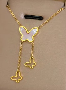 Butterfly Pendant Necklaces High Quality 18k Gold Plated Stainless Steel- Multiple Designs