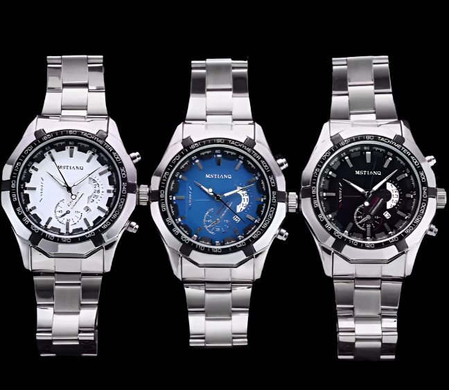 Waterproof Stainless Steel Wrist Men Watch Business Casual Simple Quartz Fashion, Sport