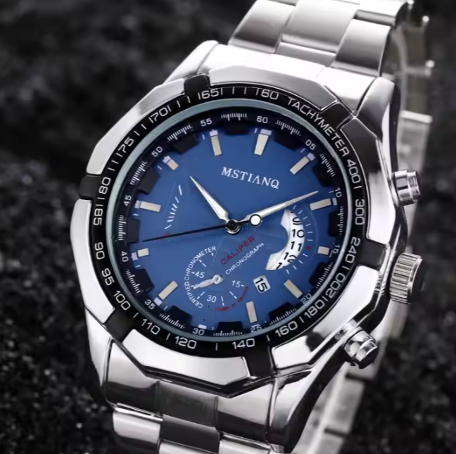 Waterproof Stainless Steel Wrist Men Watch Business Casual Simple Quartz Fashion, Sport