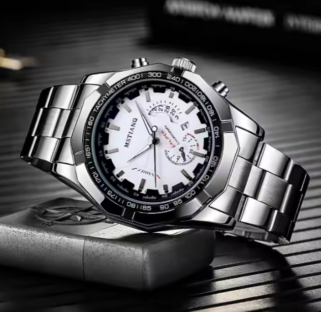 Waterproof Stainless Steel Wrist Men Watch Business Casual Simple Quartz Fashion, Sport