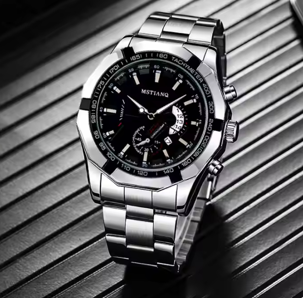 Waterproof Stainless Steel Wrist Men Watch Business Casual Simple Quartz Fashion, Sport