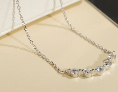 Luxurious 925 Sterling Silver Moissanite Necklace