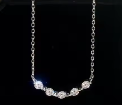 Luxurious 925 Sterling Silver Moissanite Necklace