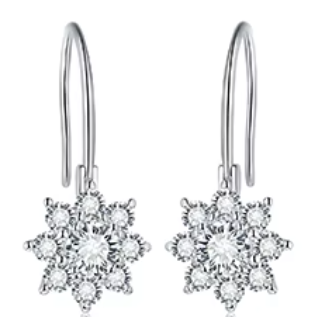 Gorgeous Dangling Earring 925 Sterling Silver Moissanite Jewelry