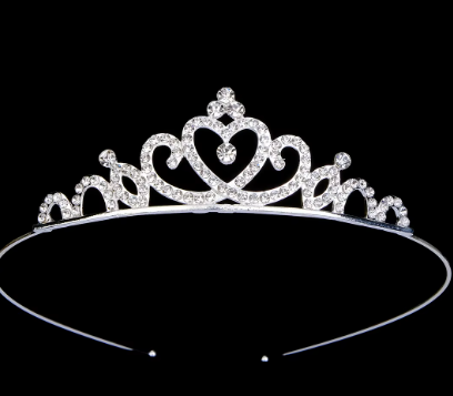 Elegant Princess Crystal Tiara Crown for Girls