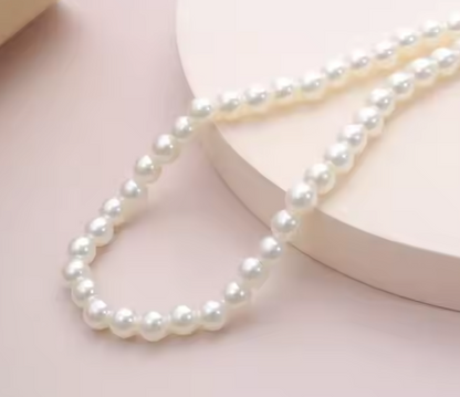 Simple Pearl Beaded Choker Necklace for Women