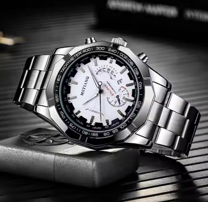 Waterproof Stainless Steel Wrist Men Watch Business Casual Simple Quartz Fashion, Sport