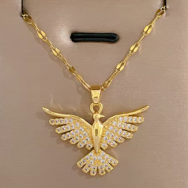 Phoenix Pendant Necklace High Quality 18k Gold Plated Stainless Steel