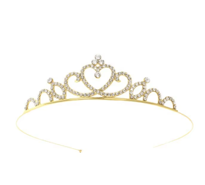 Bridal Queen Crown Silver Plated Tiara