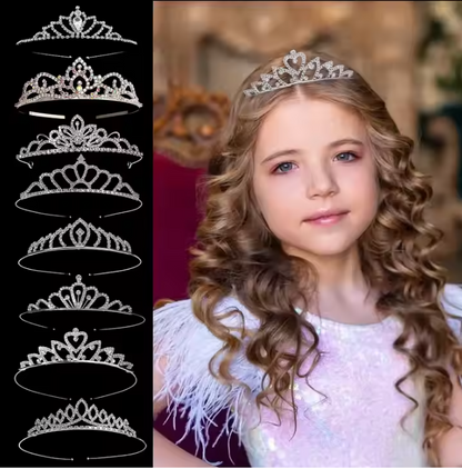 Elegant Princess Crystal Tiara Crown for Girls